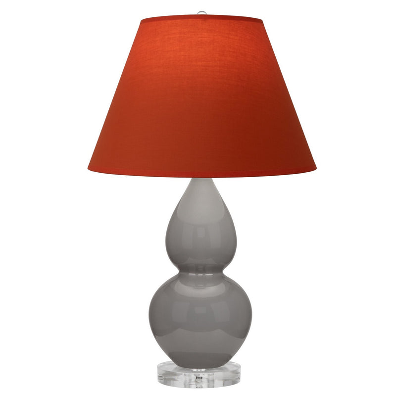 Robert Abbey A770T One Light Accent Lamp, Smokey Taupe Glazed Ceramic w/Lucite