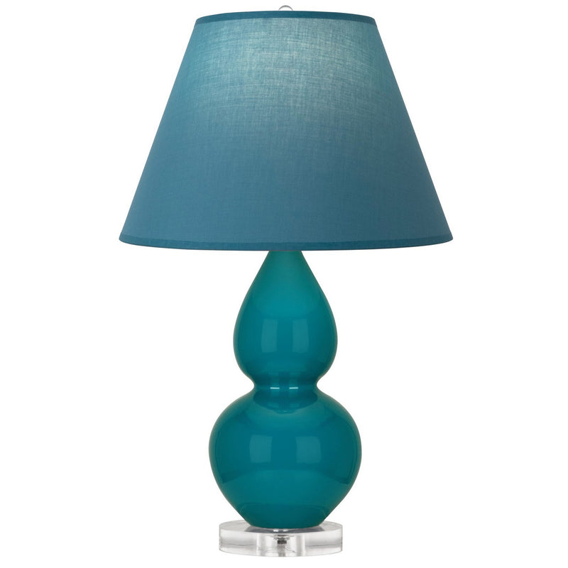 Robert Abbey A773B One Light Accent Lamp, Peacock Glazed Ceramic w/Lucite