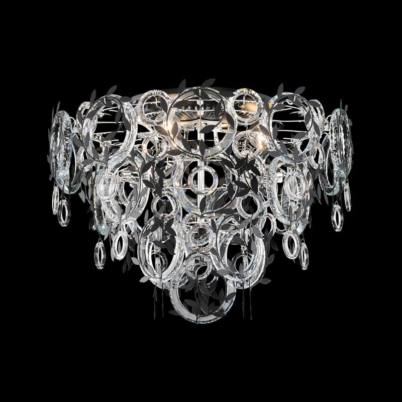Schonbek S24523-48R Three Light Flush Mount, Antique Silver
