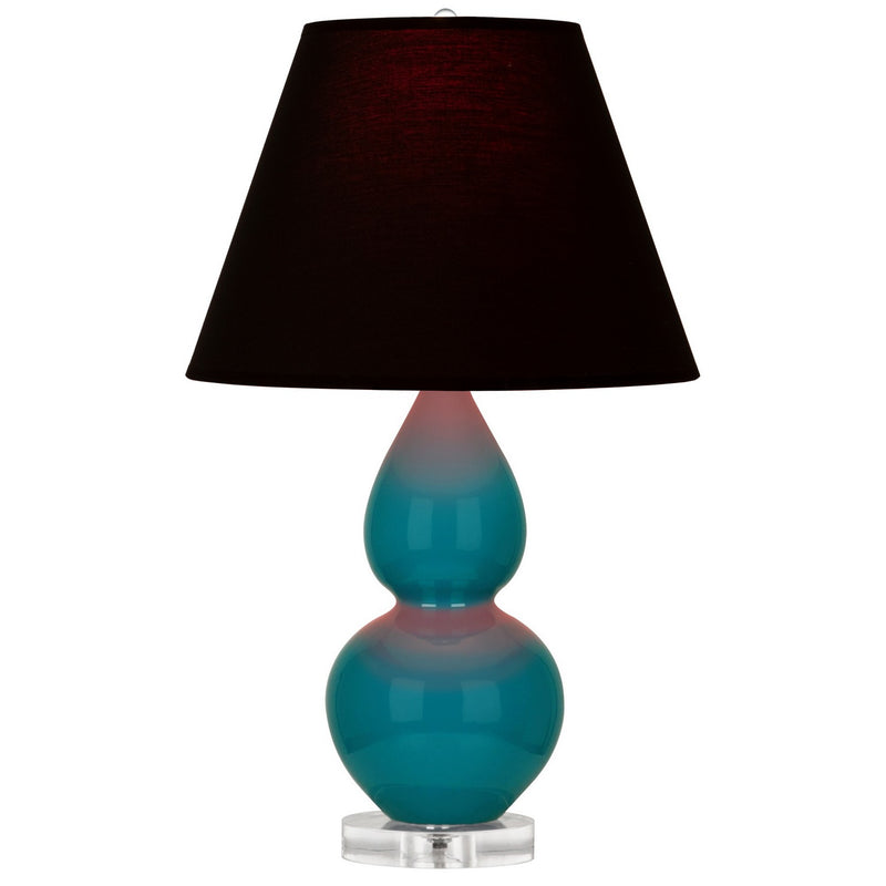 Robert Abbey A773K One Light Accent Lamp, Peacock Glazed Ceramic w/Lucite