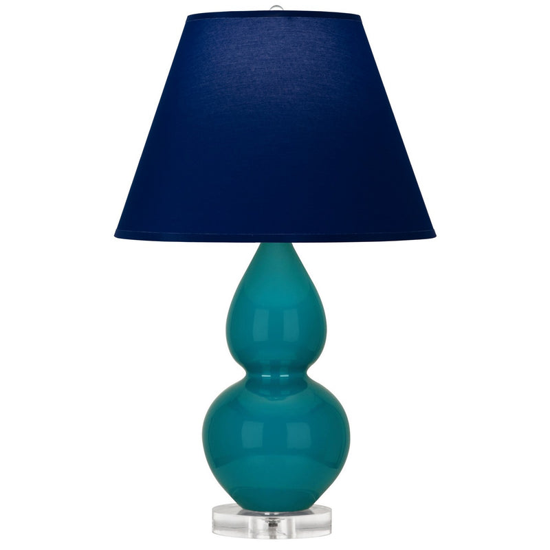 Robert Abbey A773N One Light Accent Lamp, Peacock Glazed Ceramic w/Lucite