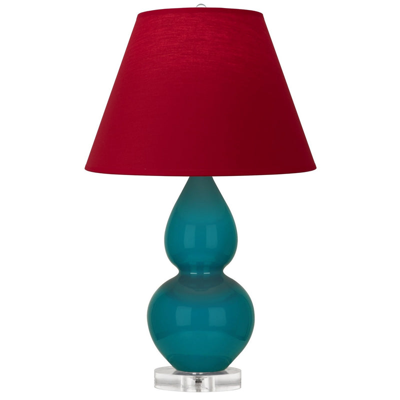 Robert Abbey A773R One Light Accent Lamp, Peacock Glazed Ceramic w/Lucite