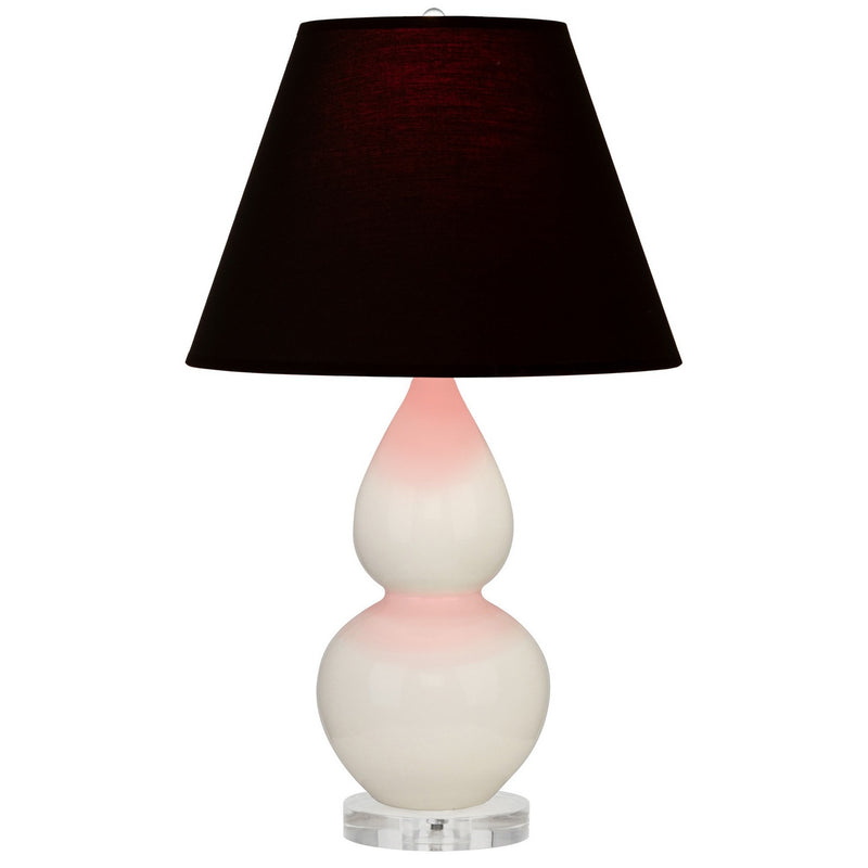 Robert Abbey A776K One Light Accent Lamp, Bone Glazed Ceramic w/Lucite