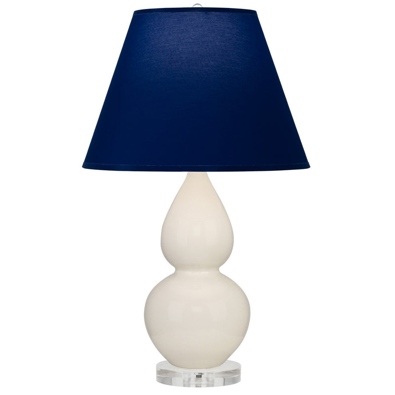 Robert Abbey A776N One Light Accent Lamp, Bone Glazed Ceramic w/Lucite