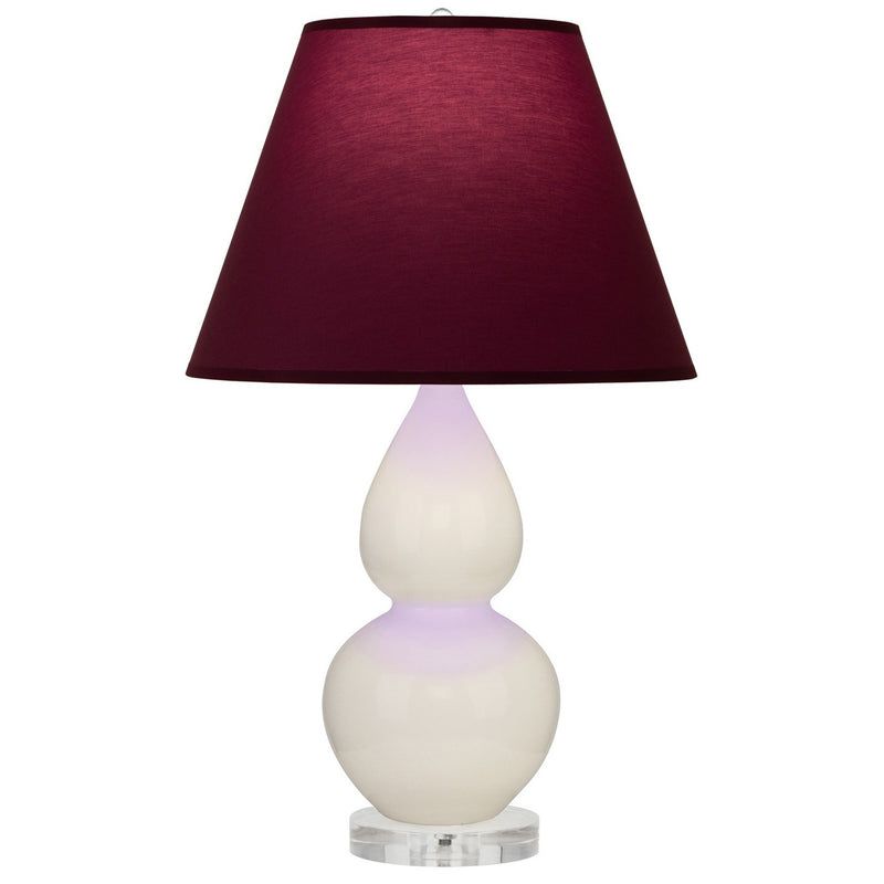 Robert Abbey A776P One Light Accent Lamp, Bone Glazed Ceramic w/Lucite