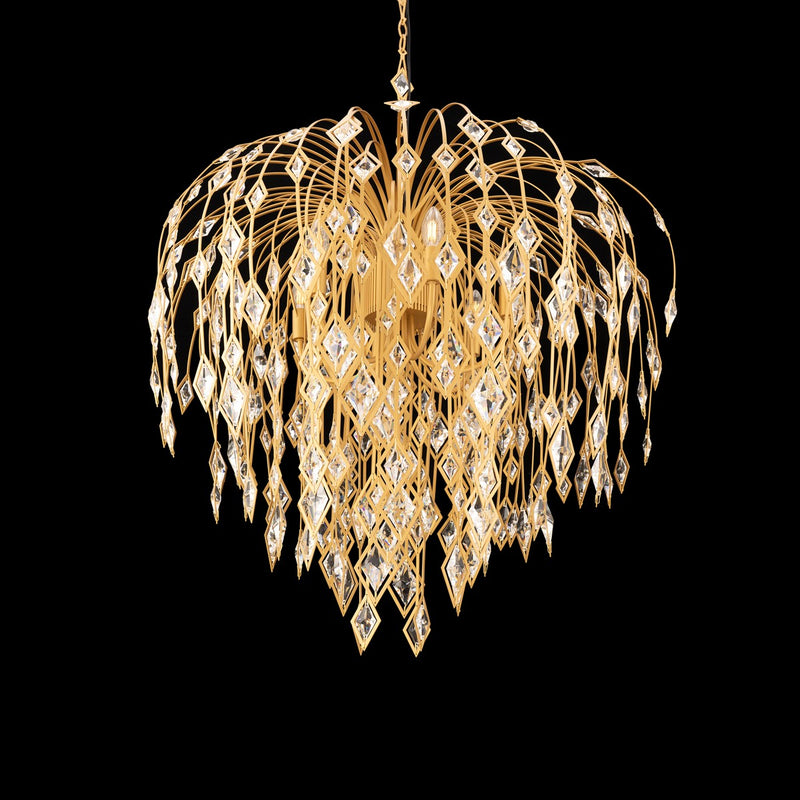 Schonbek S27536-717O Six Light Chandelier, Antique Pewter