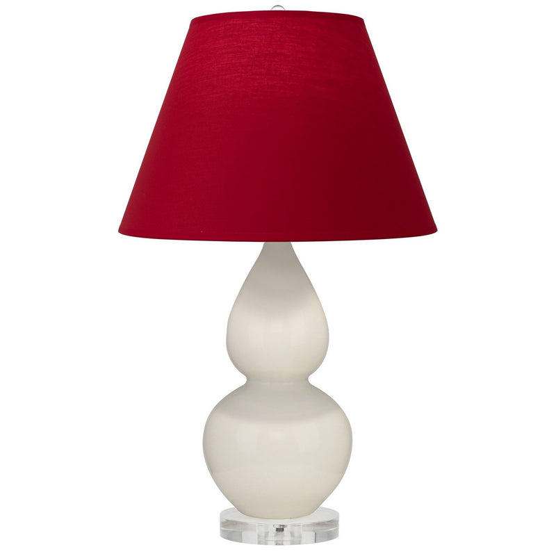 Robert Abbey A776R One Light Accent Lamp, Bone Glazed Ceramic w/Lucite