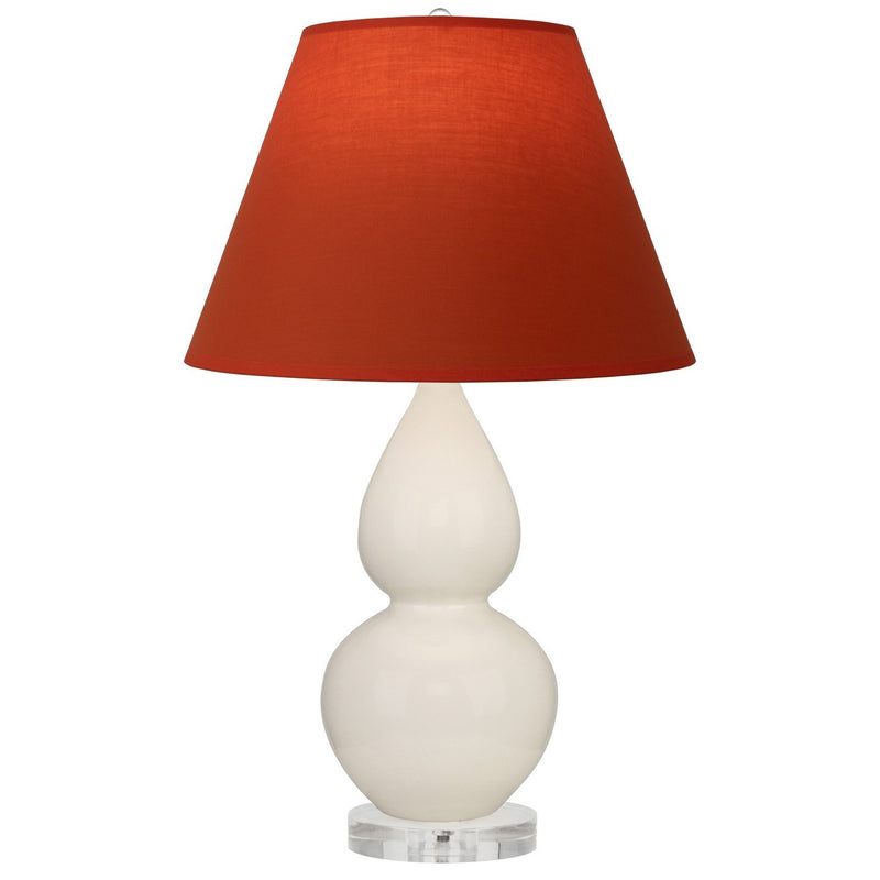 Robert Abbey A776T One Light Accent Lamp, Bone Glazed Ceramic w/Lucite