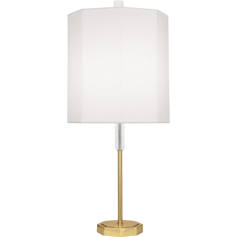 Robert Abbey AW04 One Light Table Lamp, Modern Brass w/ Clear Crystal