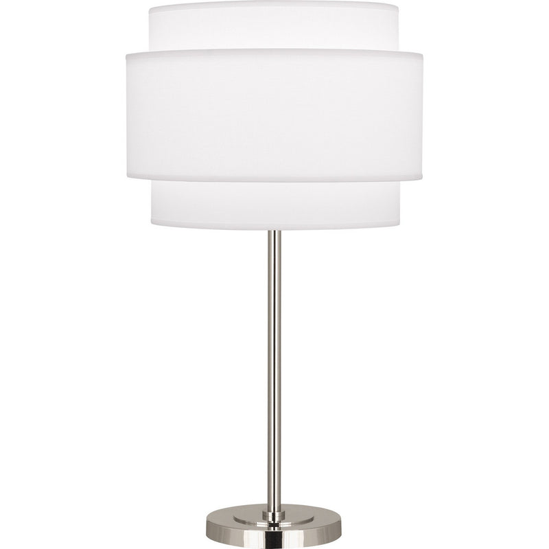 Robert Abbey AW131 One Light Table Lamp, Polished Nickel