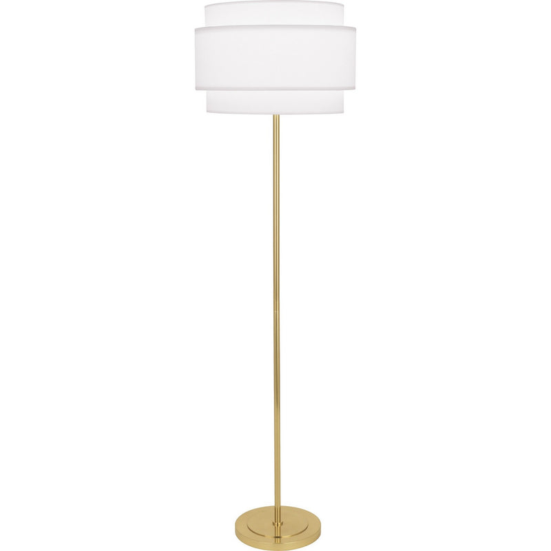 Robert Abbey AW132 One Light Floor Lamp, Modern Brass