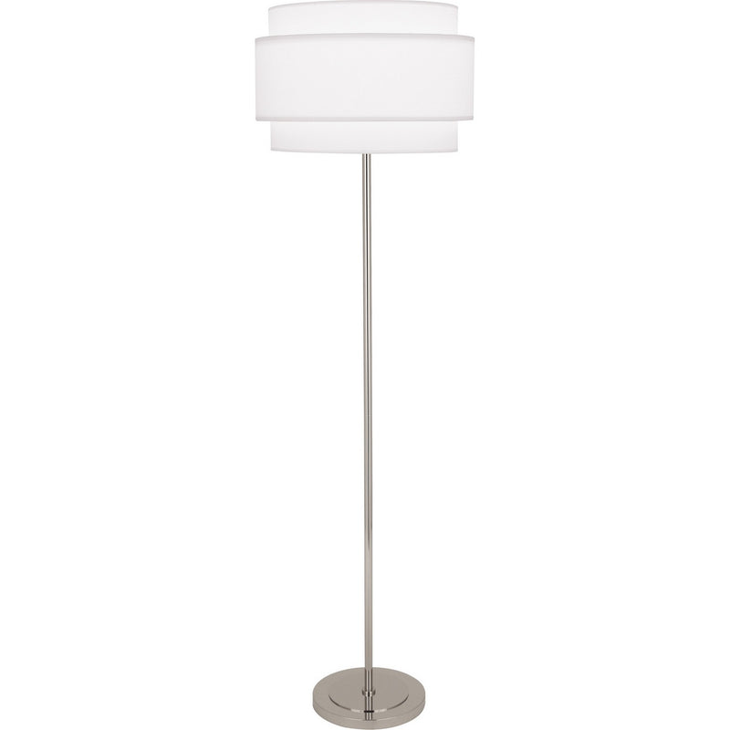 Robert Abbey AW133 One Light Floor Lamp, Polished Nickel