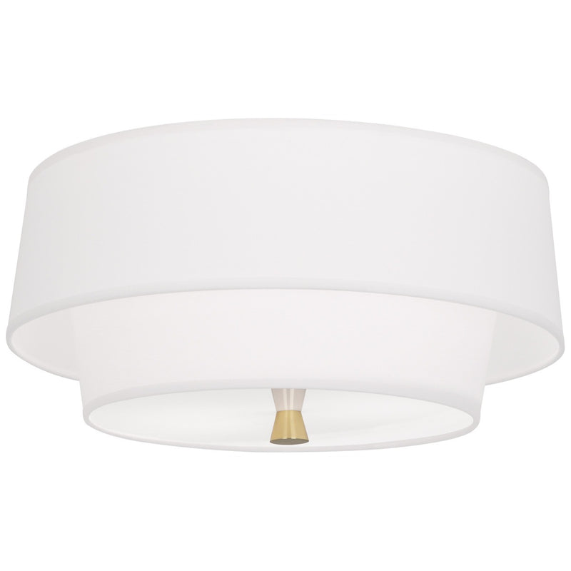 Robert Abbey AW143 Two Light Flushmount, Modern Brass