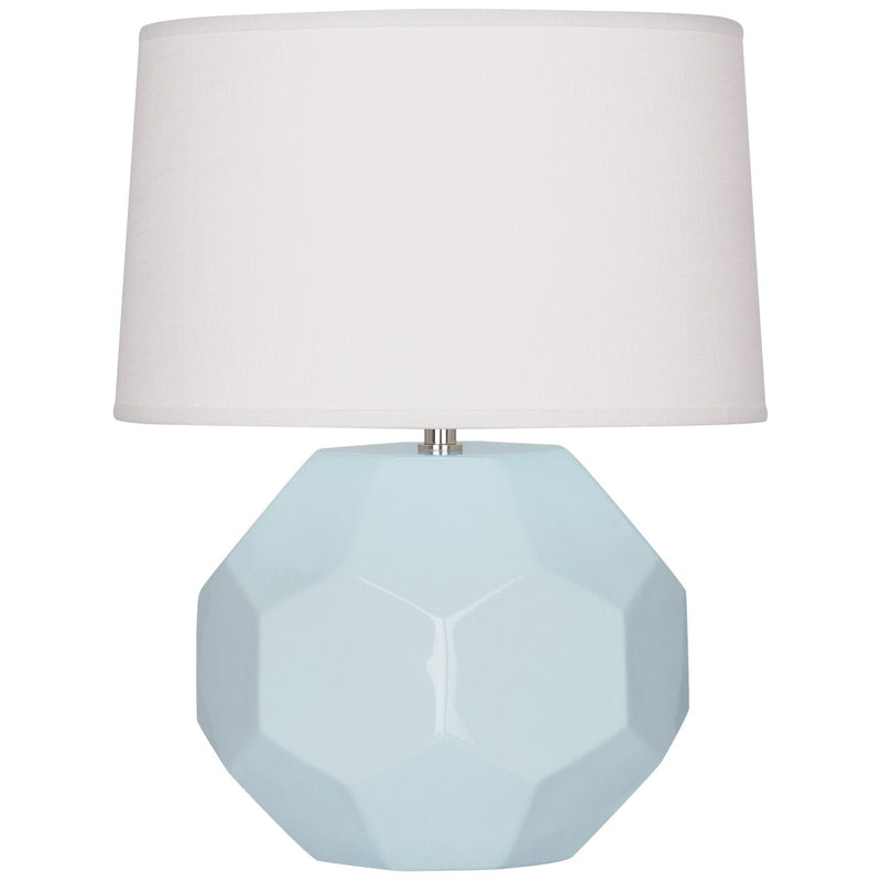 Robert Abbey BB01 One Light Table Lamp, Baby Blue Glazed Ceramic