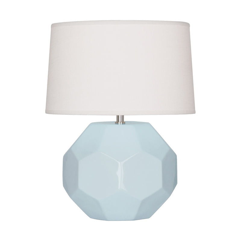 Robert Abbey BB02 One Light Accent Lamp, Baby Blue Glazed Ceramic