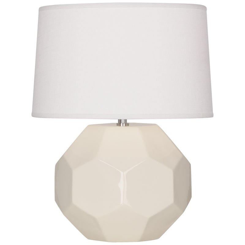 Robert Abbey BN01 One Light Table Lamp, Bone Glazed Ceramic
