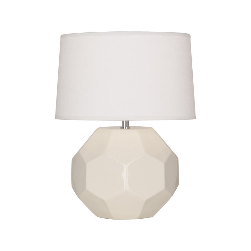 Robert Abbey BN02 One Light Accent Lamp, Bone Glazed Ceramic