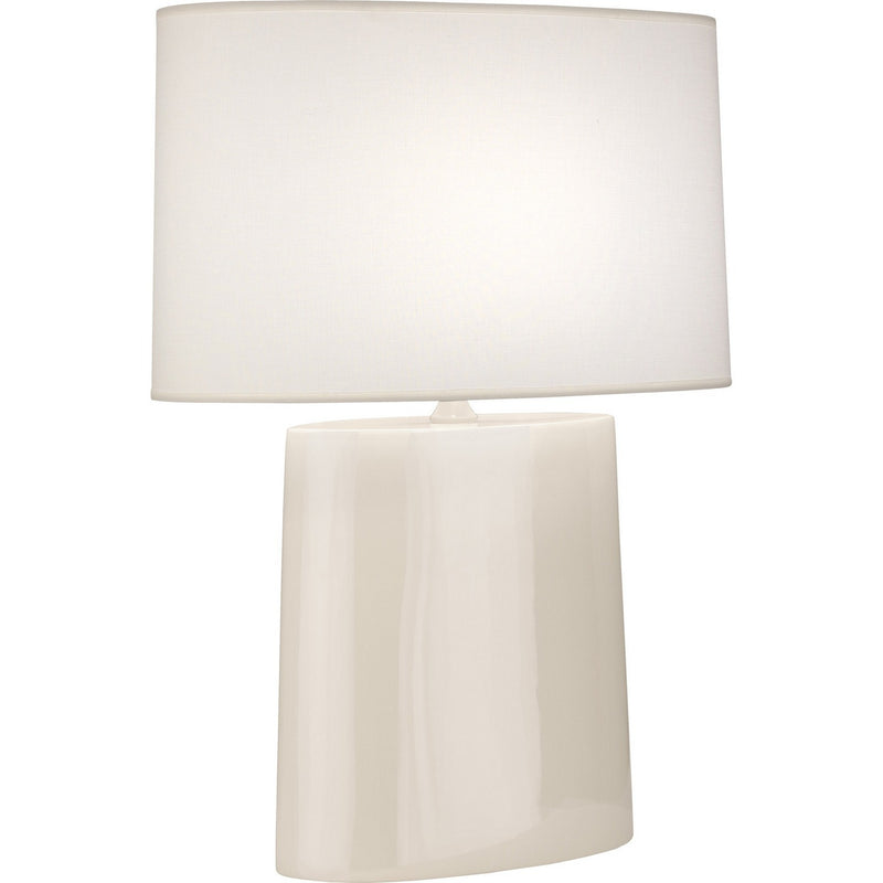 Robert Abbey BN03 One Light Table Lamp, Bone Glazed Ceramic