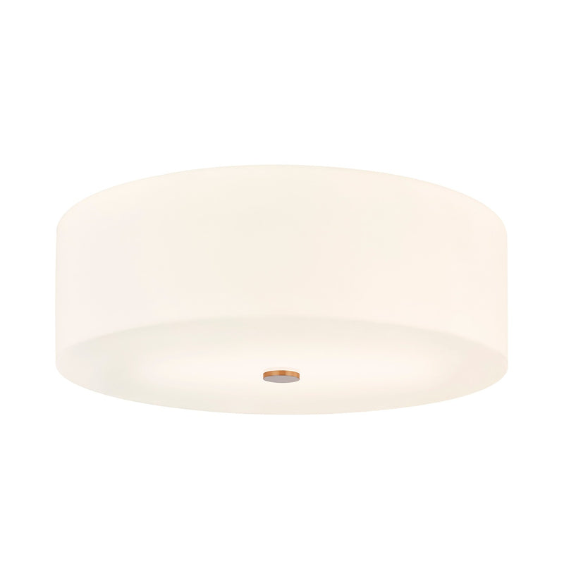 Justice Designs ACR-9732-OPAL-BRSS Five Light Flush-Mount, Brushed Brass