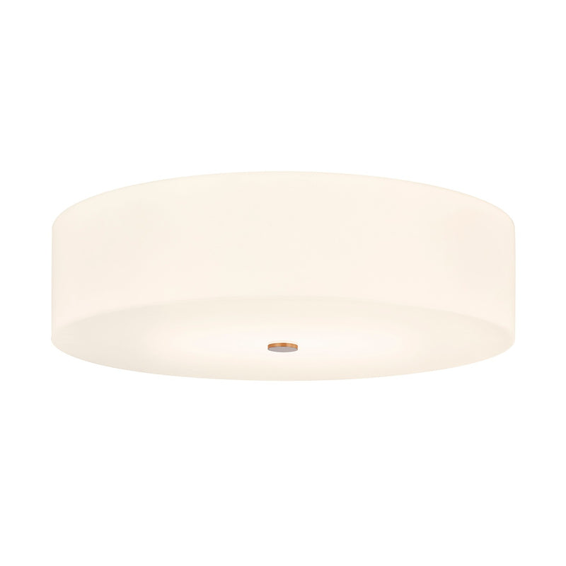 Justice Designs ACR-9733-OPAL-BRSS Six Light Flush-Mount, Brushed Brass