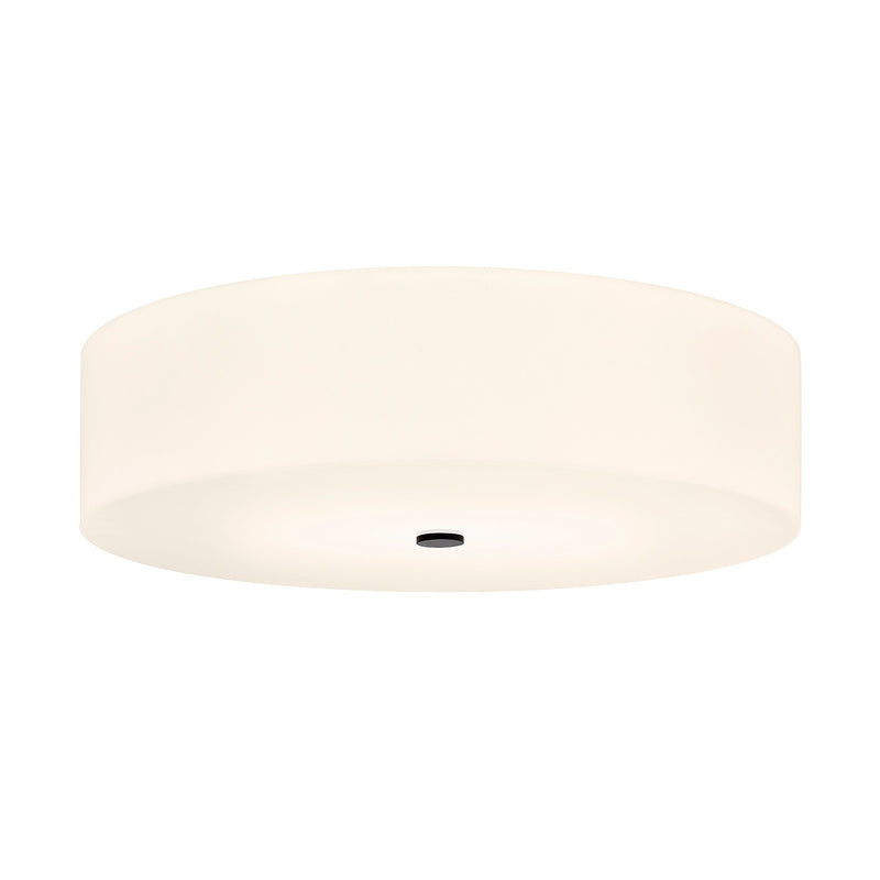 Justice Designs ACR-9733-OPAL-MBLK Six Light Flush-Mount, Matte Black