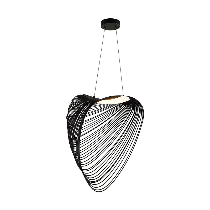 Justice Designs ECO-8402-BLK-MBLK LED Pendant, Matte Black