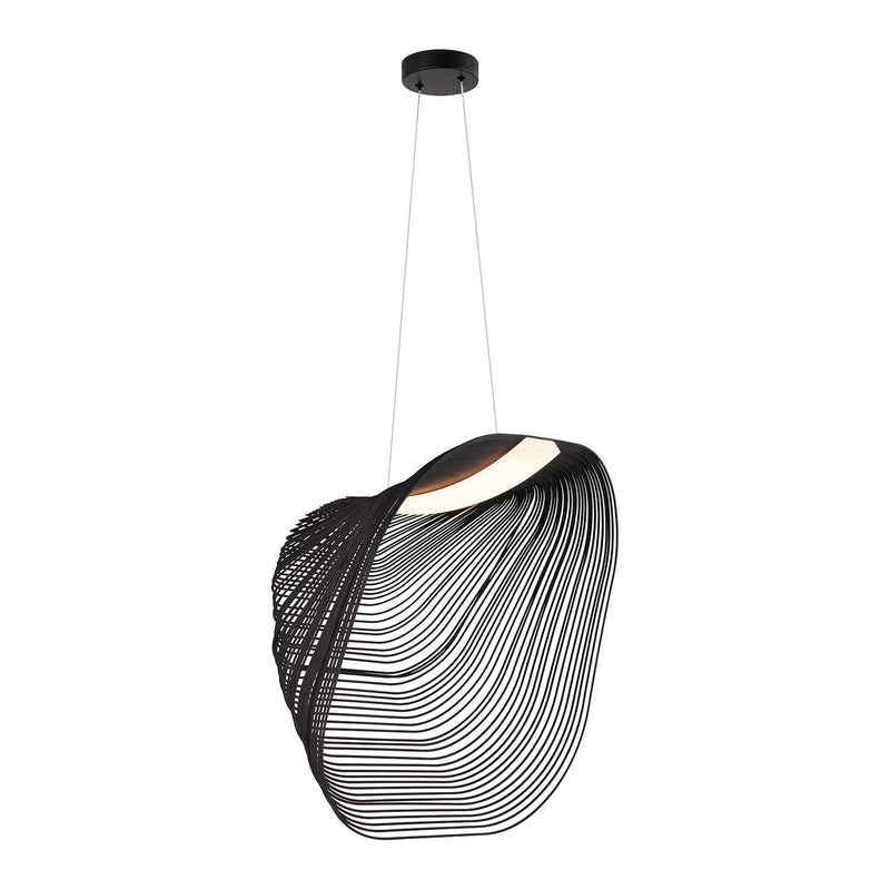 Justice Designs ECO-8408-BLK-MBLK LED Pendant, Matte Black