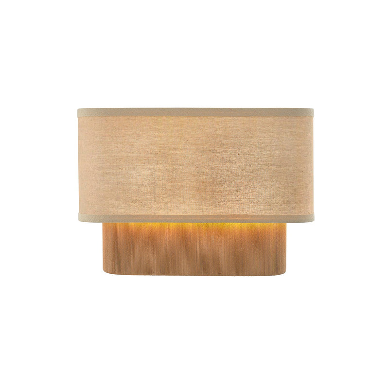 Justice Designs FAB-9023-CREM-BRSS Two Light Wall Sconce, Brushed Brass