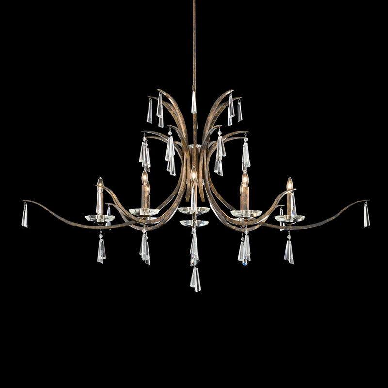 Schonbek S30508-22R Eight Light Chandelier, Heirloom Gold