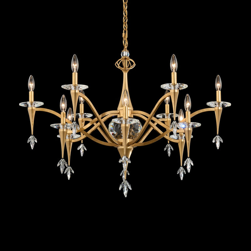 Schonbek S47512-48R 12 Light Chandelier, Antique Silver