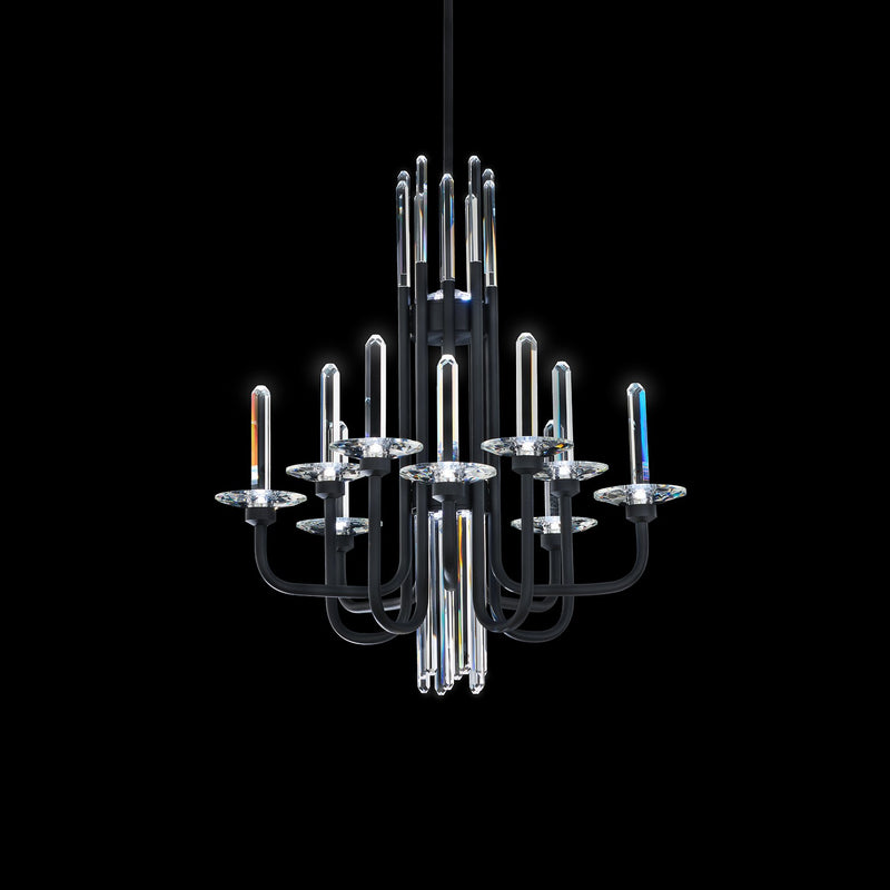Schonbek S5710-710O LED Chandelier, Soft Silver