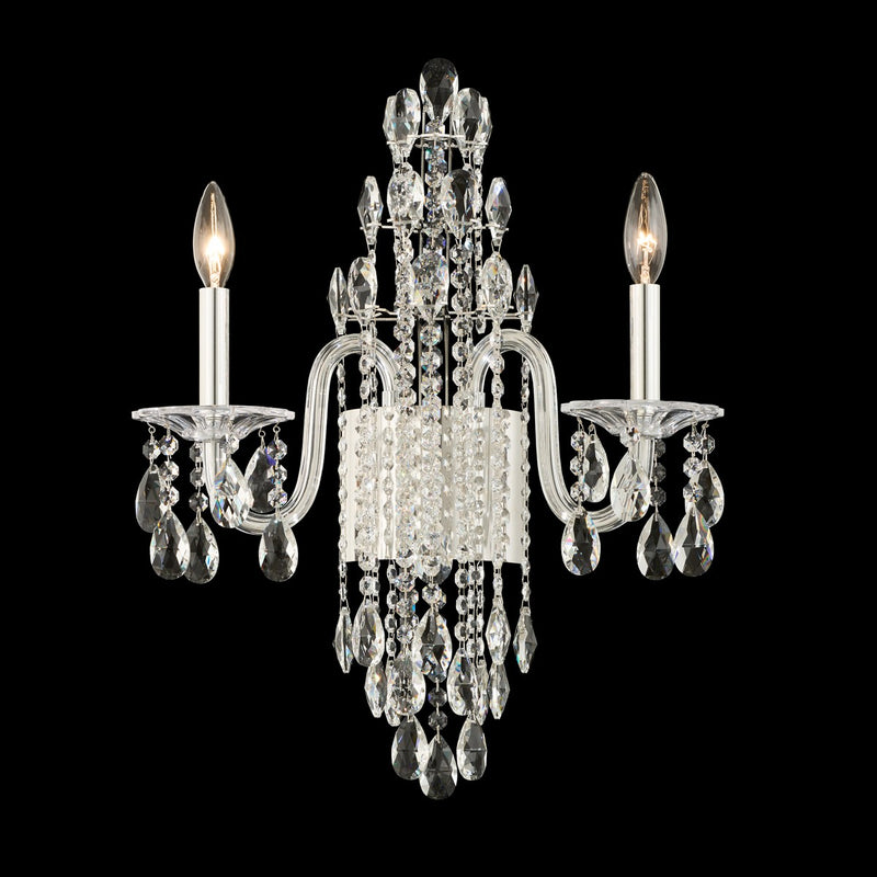 Schonbek S93502-51R Two Light Wall Sconce, Black