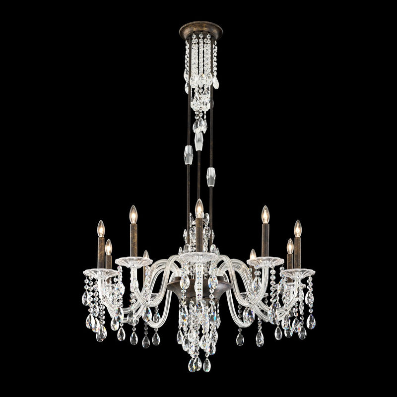 Schonbek S93510-40R Ten Light Chandelier, Silver