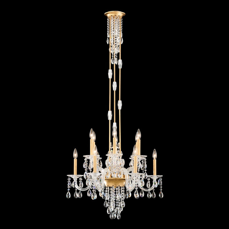 Schonbek S93512-51R 12 Light Chandelier, Black