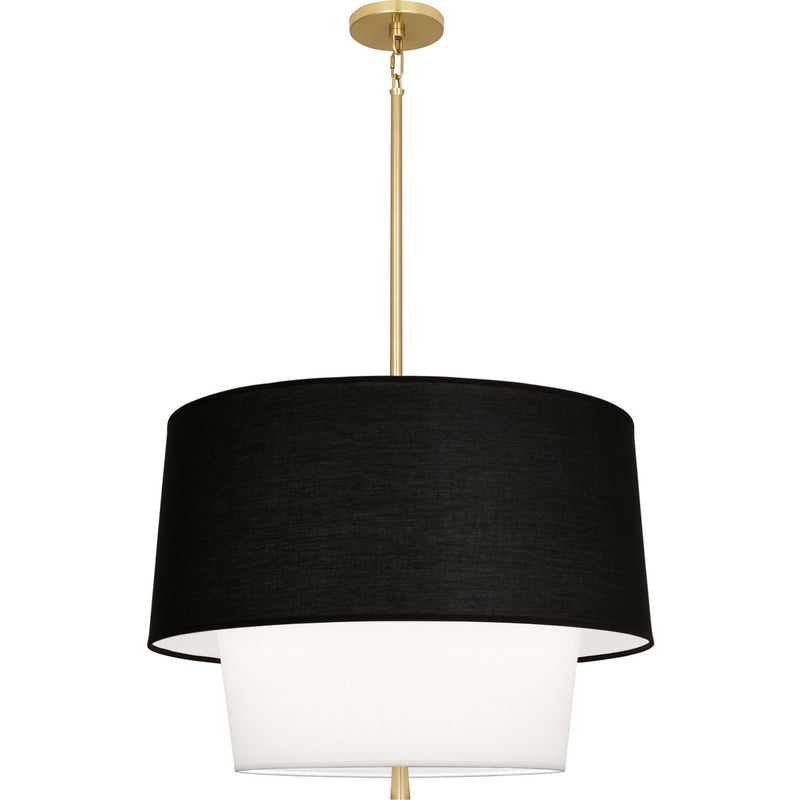 Robert Abbey BW137 Three Light Pendant, Modern Brass