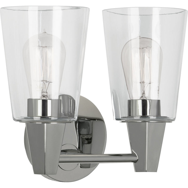 Robert Abbey C255C Two Light Wall Sconce, Polished Chrome