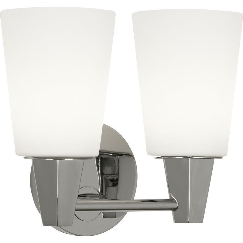 Robert Abbey C255F Two Light Wall Sconce, Polished Chrome