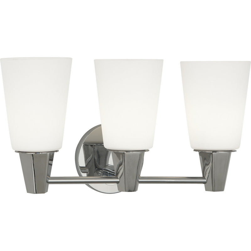 Robert Abbey C256F Three Light Wall Sconce, Polished Chrome