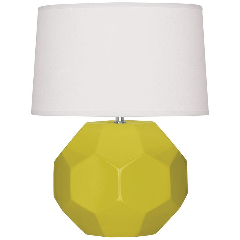Robert Abbey CI01 One Light Table Lamp, Citron Glazed Ceramic
