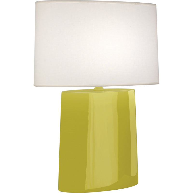 Robert Abbey CI03 One Light Table Lamp, Citron Glazed Ceramic
