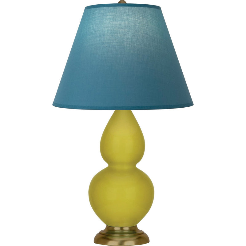 Robert Abbey CI10B One Light Accent Lamp, Citron Glazed Ceramic w/Antique Natural Brass