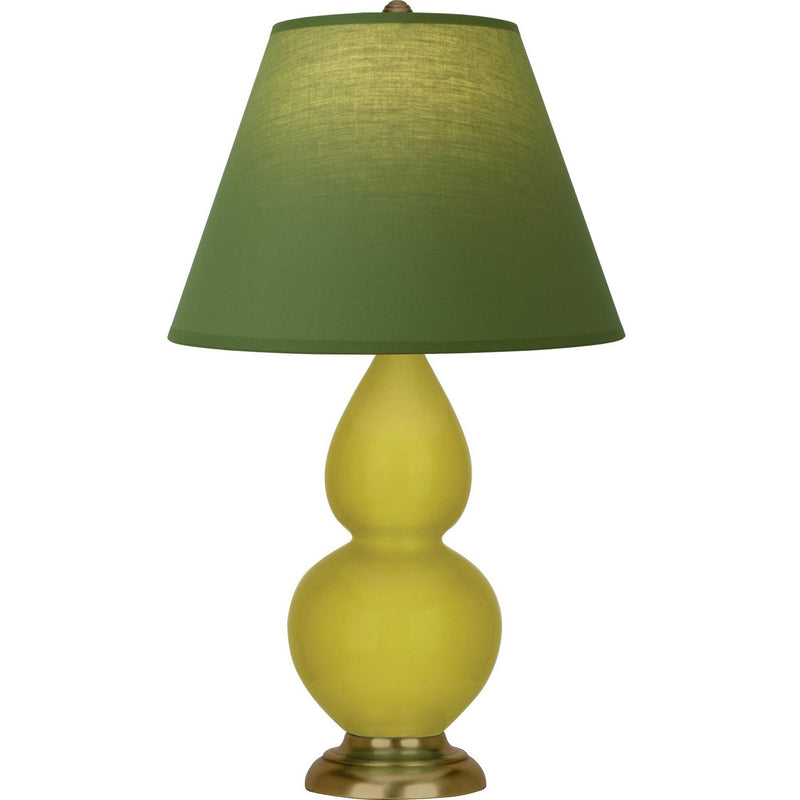 Robert Abbey CI10G One Light Accent Lamp, Citron Glazed Ceramic w/Antique Natural Brass