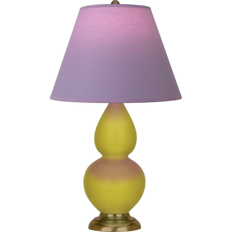 Robert Abbey CI10L One Light Accent Lamp, Citron Glazed Ceramic w/Antique Natural Brass