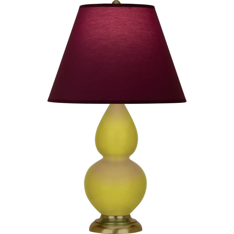 Robert Abbey CI10P One Light Accent Lamp, Citron Glazed Ceramic w/Antique Natural Brass