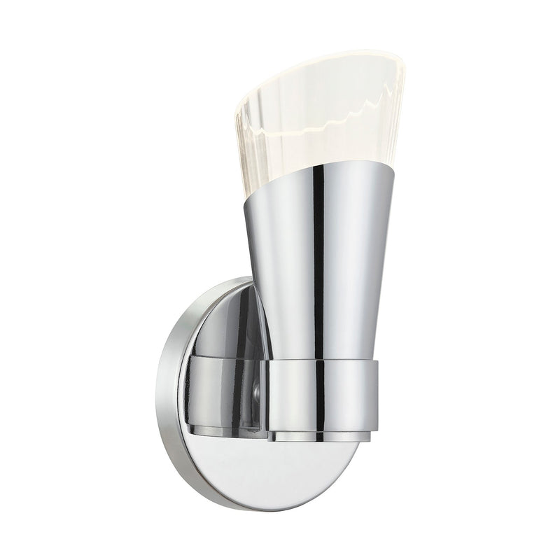Justice Designs FSN-8001-CLFT-CROM LED Wall Sconce, Polished Chrome