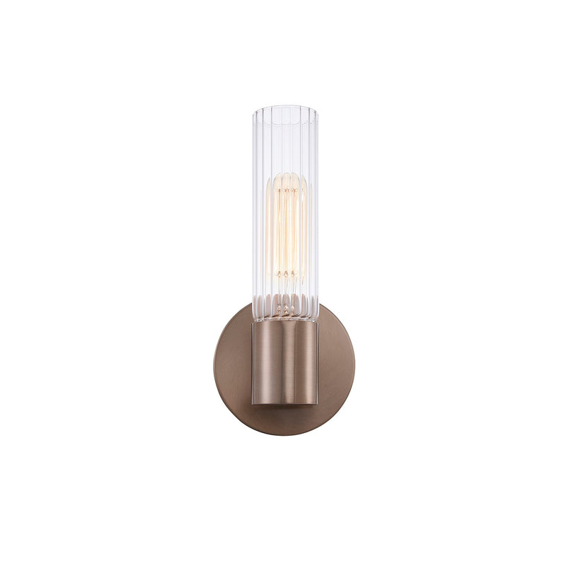Justice Designs FSN-8351-CLFT-BRSS One Light Wall Sconce, Brushed Brass