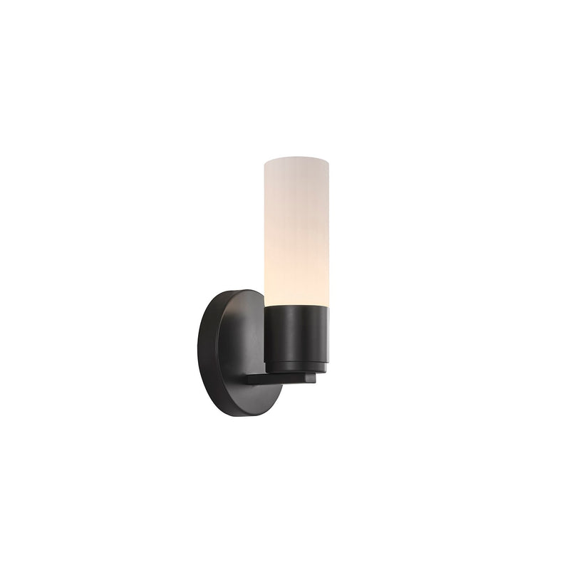 Justice Designs FSN-8371-OPAL-MBLK LED Wall Sconce, Matte Black