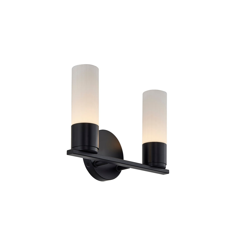 Justice Designs FSN-8372-OPAL-MBLK LED Bath Bar, Matte Black