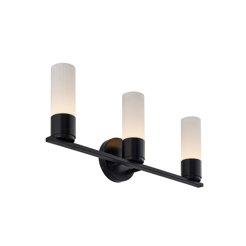 Justice Designs FSN-8373-OPAL-MBLK LED Bath Bar, Matte Black