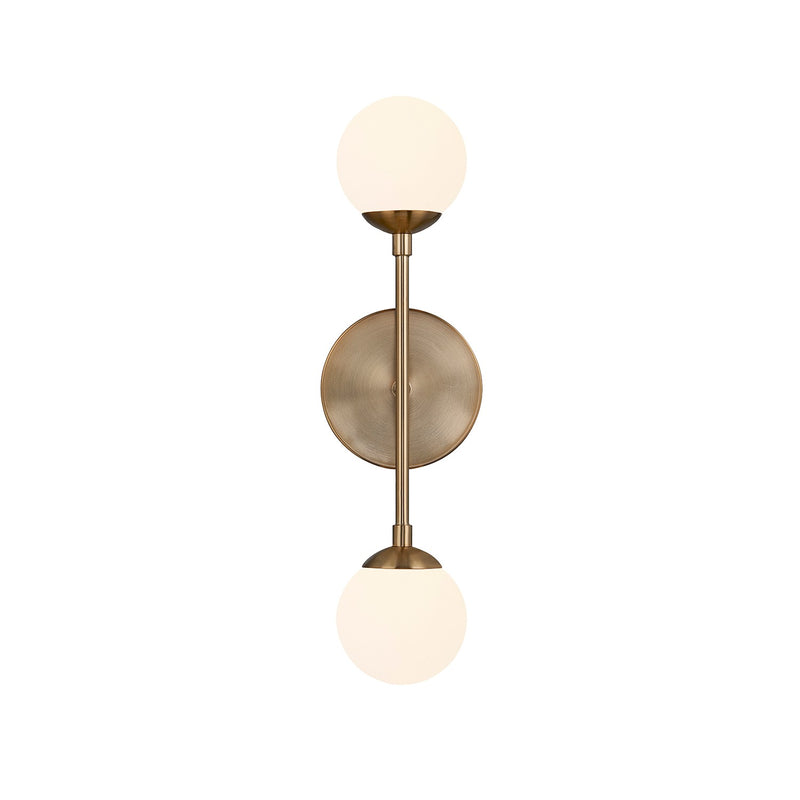 Justice Designs FSN-9012-ETCH-BRSS Two Light Wall Sconce, Brushed Brass